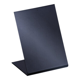 L-Aufsteller Kunststoff, DIN A8     Groesse: 7,5x5 cm (H/B)    Farbe: schwarz