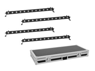 EUROLITE Set 4x LED BAR-12 QCL RGBA Bar + Case