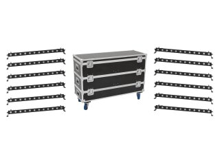 EUROLITE Set 12x LED BAR-12 QCL RGBW Bar + Case L