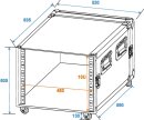 ROADINGER Rack Profi KM 10HE 55cm mit Rollen