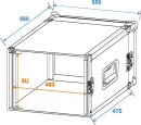 ROADINGER Verstärkerrack PR-2, 8HE, 47cm tief