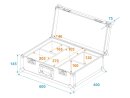 ROADINGER Flightcase 4x LED IP PAR 3x12W HCL