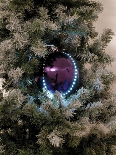 EUROPALMS LED Snowball 8cm, lila 5x