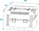 ROADINGER Universal-Fächercase AM-1, sw