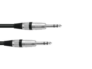 OMNITRONIC Jack Cable 6.3 stereo 3m bk ROAD