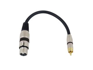 OMNITRONIC Adapter Cable XLR(F)/RCA(M) 0.2m bk