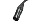 PSSO DMX cable XLR 3pin 15m bk Neutrik black connectors