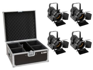 EUROLITE Set 4x AKKU THA-20PC TRC Theater Spot bk + Case