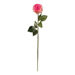 Peony on stem out of artificial silk/ plastic, flexible     Size: 60cm, Ø9cm, stem: 37cm    Color: pink/green