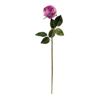 Peony on stem out of artificial silk/ plastic, flexible     Size: 60cm, Ø9cm, stem: 37cm    Color: purple/green