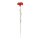 Carnation on stem out of artificial silk/ plastic, flexible     Size: 50cm, Ø8cm    Color: red