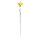 Carnation on stem out of artificial silk/ plastic, flexible     Size: 50cm, Ø8cm    Color: yellow