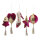 Baumschmuck 5 Stk., aus Styropor/Samt, sortiert, mit Hänger     Groesse: 8-12cm    Farbe: fuchsia/gold