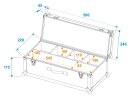 ROADINGER Flightcase 4x AKKU Mini IP UP-4 QCL Spot