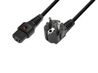 IEC LOCK IEC Power Cable Locking 3x1.0 5m bk