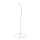 Flower stand Ø ca. 2cm, 2-parts, out of plastic, flexible     Size: 60cm, metal base Ø 32cm    Color: white