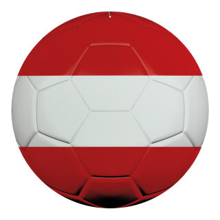 Österreich Fußball aus Kunststoff, doppelseitig bedruckt, flach     Groesse: Ø 50cm    Farbe: rot/weiß     #