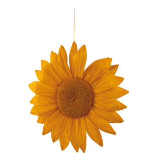 Flower out of paper with hanger     Size: 60cm    Color: orange/white