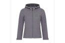 Iqoniq Makalu Damen Softshelljacke aus recyceltem Polyester Farbe: vulcano heather grey