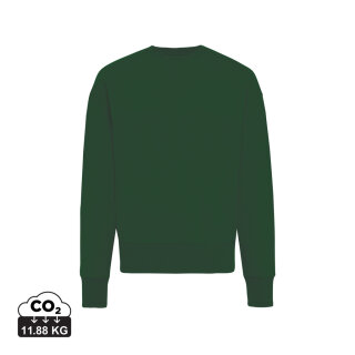 Iqoniq Kruger Relax-Rundhals-Sweater aus recycelt. Baumwolle Farbe: forest green