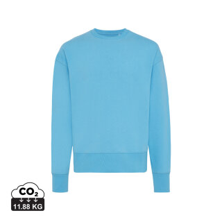 Iqoniq Kruger Relax-Rundhals-Sweater aus recycelt. Baumwolle Farbe: tranquil blue