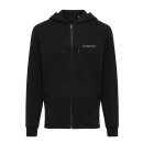 Iqoniq Abisko Zip-Kapuzenpullover aus recycelter Baumwolle Farbe: schwarz