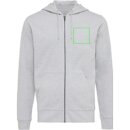 Iqoniq Abisko Zip-Kapuzenpullover aus recycelter Baumwolle Farbe: heather grey