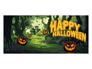 EUROPALMS Halloween Banner, Geisterwald, 400x180cm