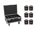 EUROLITE Set 6x AKKU IP TL-3 QCL + Case mit Rollen und...